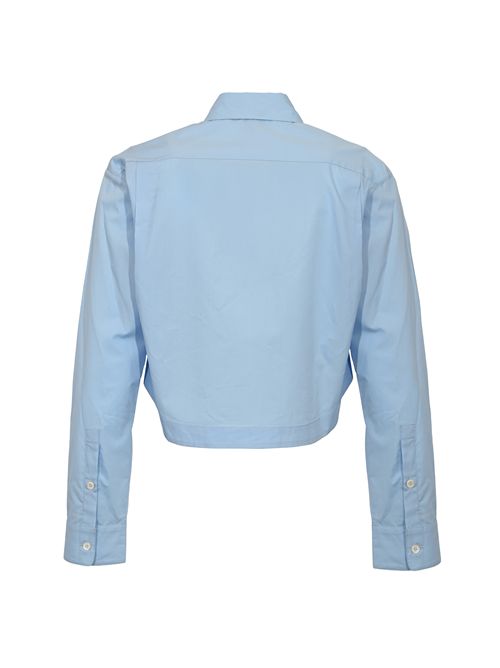 Camicia cropped Caffelatte con applicazioni gioiello PINKO | 105620 A2EUE82